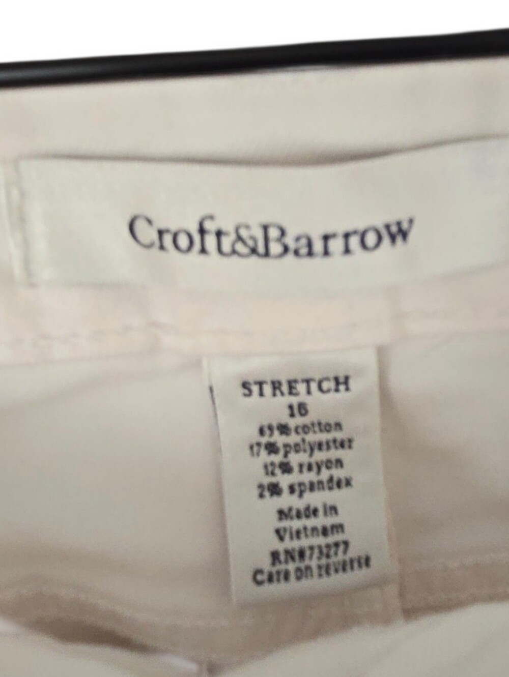 Croft & Barrow Stretch White Capri Pants Size 16 - Picture 3 of 4